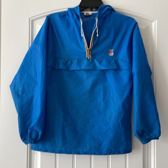 K-Way women's Blue 1/4 Zip Rain Jacket Size 4 - Picture 2 of 10